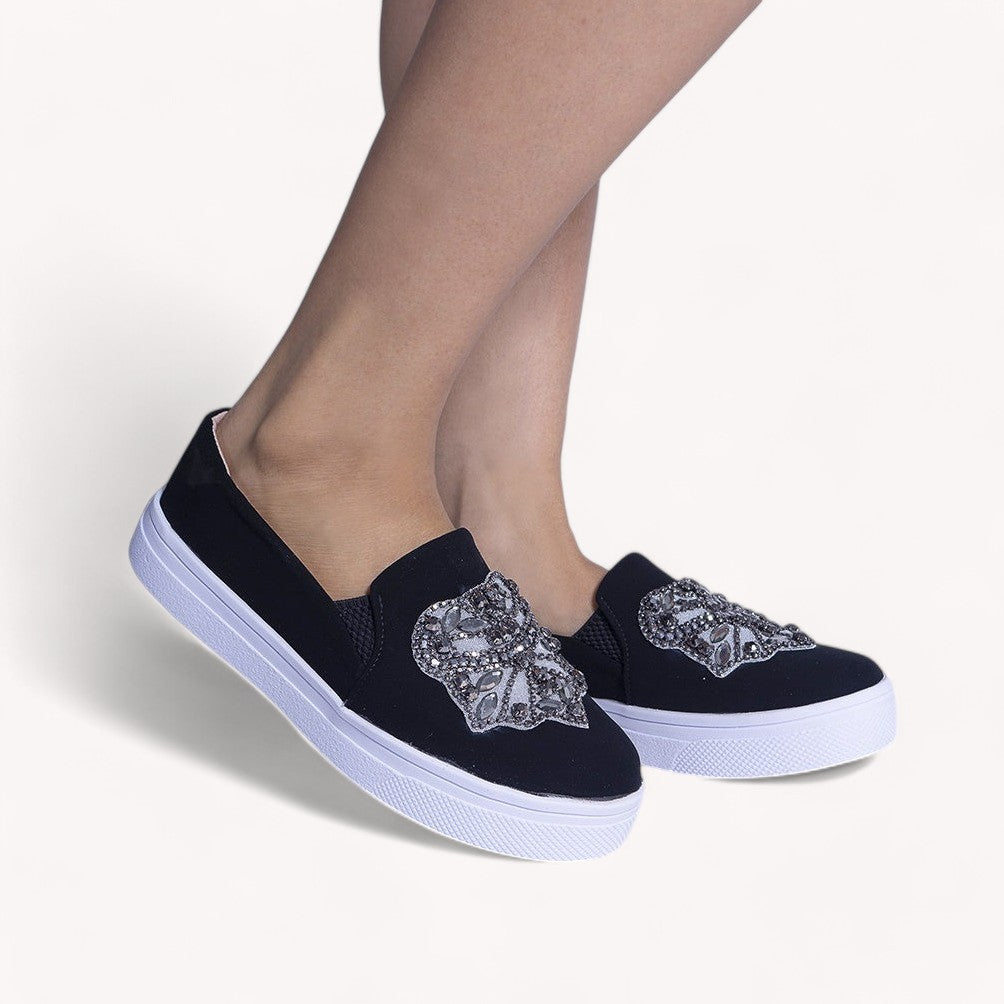 Tênis Slip On Pedraria