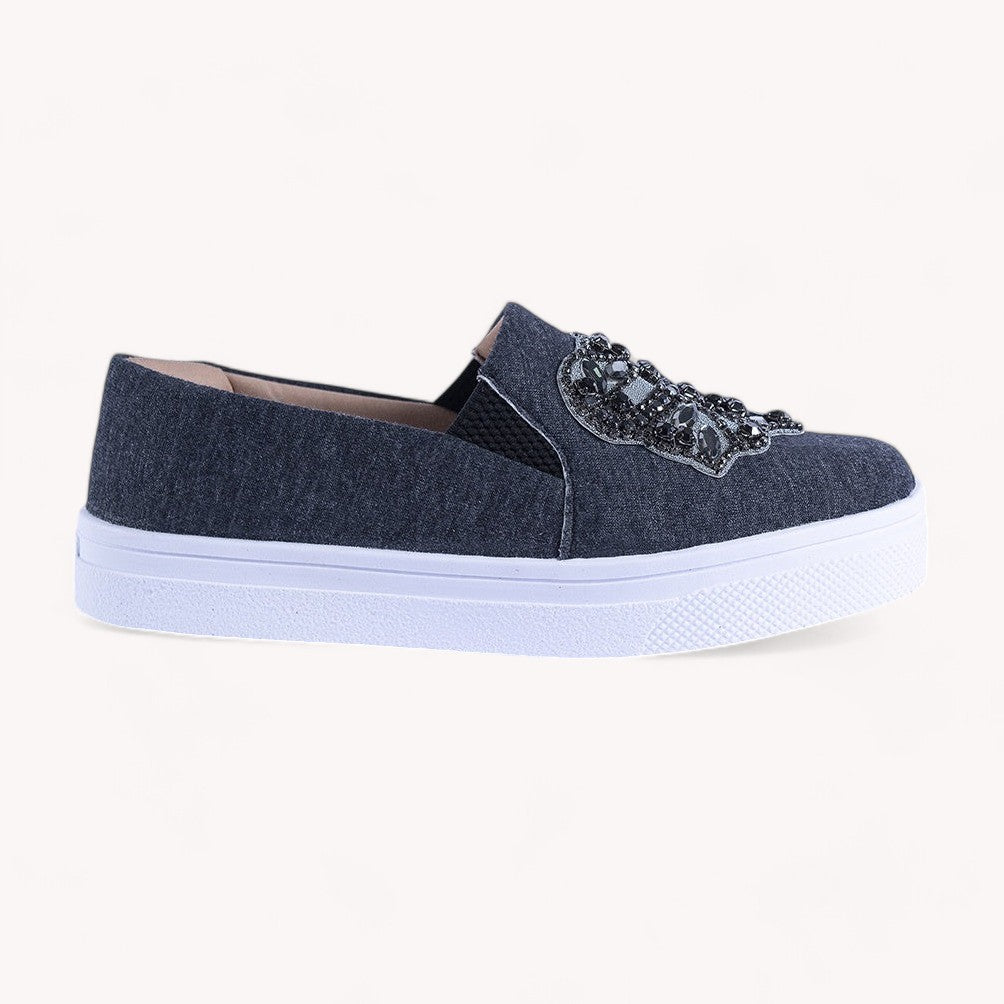 Tênis Slip On Pedraria